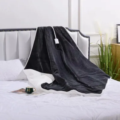 China Factory Flannel Fleece Queen Size Heated Electric OverBlanket