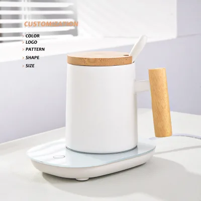 Nordic Style Custom Logo Modern Milk Cup White Black Coffee Ceramic Mug With Wooden Handle