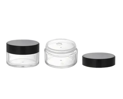 Simple Portable Loose Powder Box with Rotatable Grid Round Loose Powder Packaging Box with Inner Plug