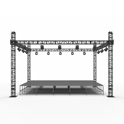 Black Metal Speakers Sounds Truss for Dj Booth Event