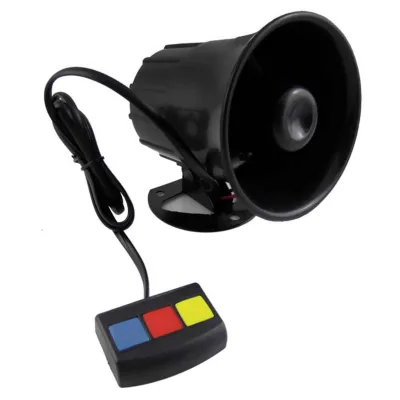 Motorcycle Car Security Horn 12V with 3 Sounds Van Vehicle Loud Siren for Car Motorcycle Moped Truck Construction Vehicles