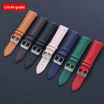 Wholesale In-Stock Litchi Pattern Wrestling Pin Buckle Soft Waterproof Cow Hide Leather Strap 10~22mm Alloy Material Belt