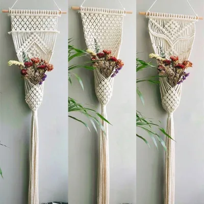 Budget-friendly Tenture Murale En Macramé Macramé Planta Colgador Macrame Wall Art for Living Room