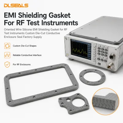 Oriented Wire Silicone EMI Shielding Gasket for RF Test Instruments Custom Die-Cut Conductive Enclosure Seal Factory Supply