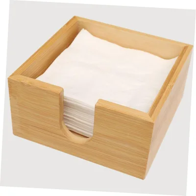 Creative Eco-Friendly Bamboo Napkin Holder & Storage Box for Tissues/Papers Country Style for Home Hotel Restaurant Use