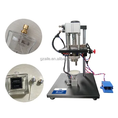 Manual Stainless Steel Perfume Glass Bottle Crimping Sealing Machine with Metal Components 25-30 Bottles/Min