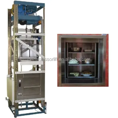 100-200kg Factory Price Electric Dumbwaiter Lift 300kg Indoor & Outdoor Food Delivery Elevator for Restaurant