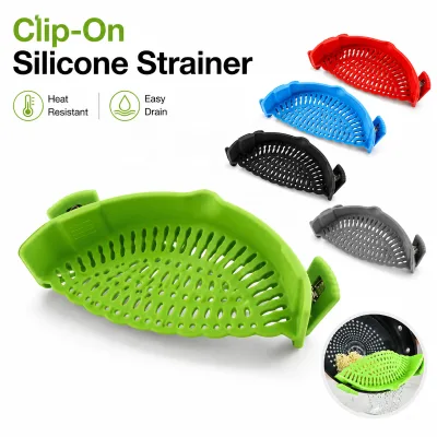 Hot Selling Kitchen Snap N Strain Pot Strainer and Pasta Strainer - Adjustable Silicone Clip on Strainer for Pots, Pans, Bowls