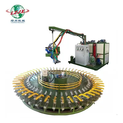 Inject PU Sole Making Machine Footwear and Shoes Soles Rotary Production Line Manual
