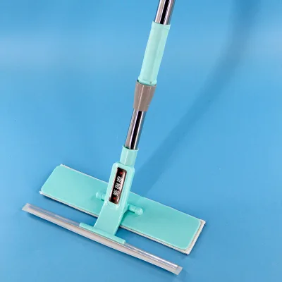 High Quality 2-in-1 Window Cleaning Tools Plastic Adjustable Squeegee Telescopic Pole Rotate Window Cleaner Brush Glass