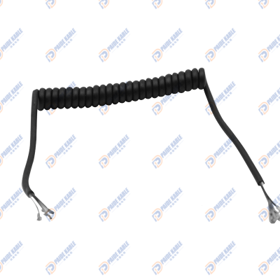 PUR/TPU Spring Cable 2 Core 22 AWG Coiled Wire Cable