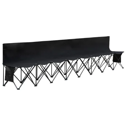 Outdoor 8 Seats Portable Folding Bench Camping Bench Chairs with Backrest