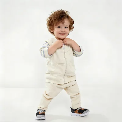 Hongbo Custom Casual Boys Vests Waistcoats Autumn Winter Keep Warm Cozy 100% Cotton Breathable Windproof Outerwear Sleeveless