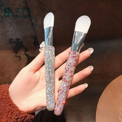 Wholesale Custom logo Diamond Rhinestone Crystal Bling Facial Mask Applicator Bling Rhinestone Face Mask Brush