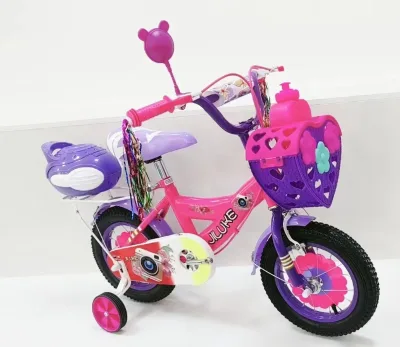 2024 hot selling pink purple kids bike for girls bicycle with different colors tyre girls bike with basket 16 inch bicycle