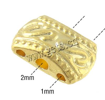 Bulk Wholesale 3-strand Rectangle Zinc Alloy Spacer Bar Plated Nickel Lead & Cadmium Free 11x8x4mm Hole:Approx 1mm 2mm 95949