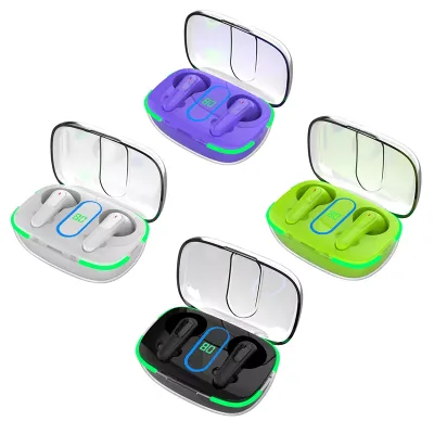 Newly Arrival Pro70 TWS Wireless Earbuds JL BT5.3 IPX5 Waterproof APT-X LED Digital Display In-Ear Noise Cancelling Transparent