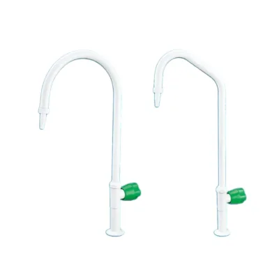 Practical Single Nozzle Lab Tap UV Stabilized Alloy Curved Tube Alkali Safe Brass Pipe Faucet for Cosmetic Analysis Workbenches