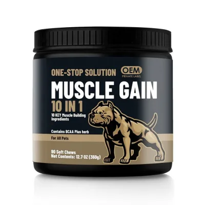 Custom Pet Supplement High Protein Muscle Building and Dog Weight Gain Chews Tablets Weight Gain Building Muscle for Dog