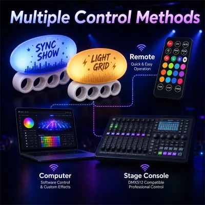 Wholesale LED Finger Ring Color Changing Glow Bracelet Transparent Light Up Accessory Custom Logo Event Supply