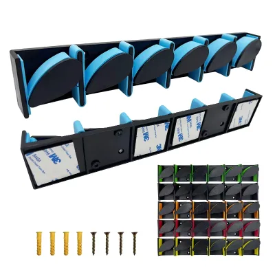 Fishing Rod Holders Vertical Rod Rack for Garage Wall Mount Holds up to 6 Rods Rack