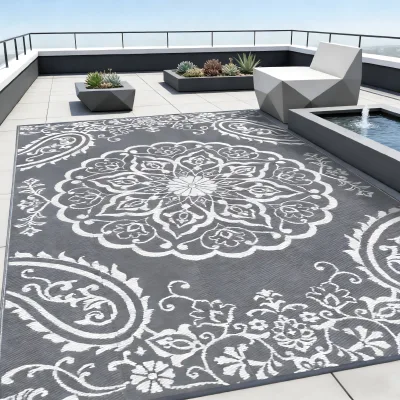 Eco-Friendly Garden Mat Woven Polypropylene Anti-UV Plastic Rug for Garden Decoration