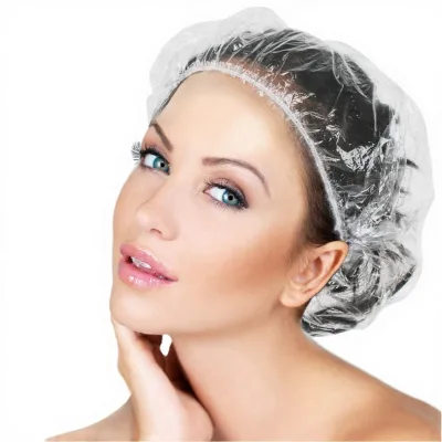 Biodegradable Shower Cap Corn Starch PLA PBAT Sturdy Elastic for Bathing Cooking Cleaning Sleeping Household