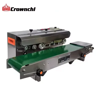 Small Automatic Stainless Steel Vertical Continuous Heat Sealing Machine for Food Plastic Bags Pouches & Film High Productivity