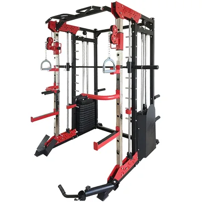 Multi-functional Steel Bench Press Smith Machine Squat Racks Fitness Exercises Bodybuilding 320KG Weight Stack Unisex