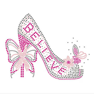 Hot-sailing High-heel Shoes  Rhinestones China High  Quality Hotfix Motifs  for Clothing Wholesale