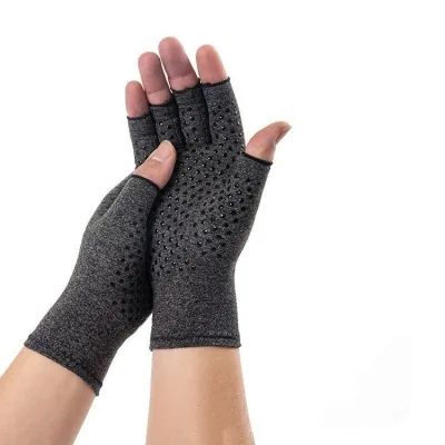 Factory Custom Anti Slip Half Finger Gloves Compression Fingerless Arthritis Gloves