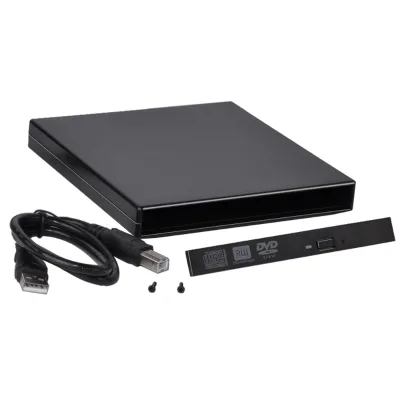 12.7mm USB 2.0 IDE Portable Optical Drive Case Kit External Mobile Enclosure Dvd Burner Case for Laptop DVD burner