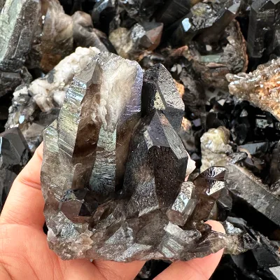 Rare Smoky Citrine Clear Quartz Crystal Cluster for Home Decoration and Gift Giving Crystal Cluster