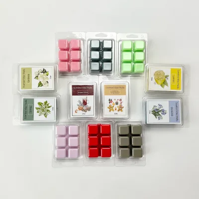 Wholesale Colorful Square Ceramic Clamshell Aroma Scented Soy Wax Melts for Holiday & Christmas Home Decoration and Bars Use