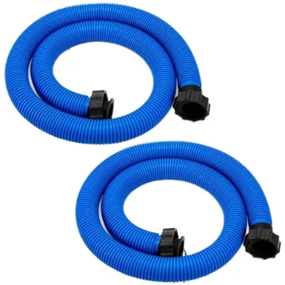 Blove Dolphin 2 Pack 1.5 Inch Diameter EVA Material Eco-friendly Replacement Pool Pump Hose 63 Inch Blue Ground Swimming Pool 1
