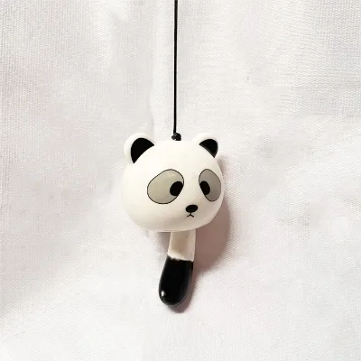 Ceramic Handmade Painting Panda Wind Hanging Bell Ornaments