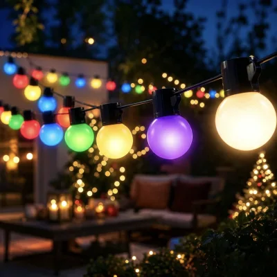 Bond C9 Outdoor Christmas String Lights with Rgbic String Lights and Smart Timer for Backyard Garden Light Shows Decor Kit