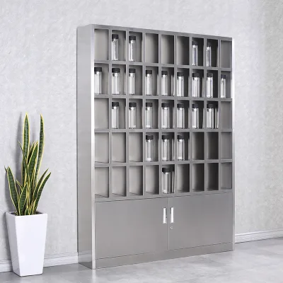 Wholesale Price Metal Stainless Steel Storage Cabinets Rack Shelf for Cups 45 Cups Metallic Cabinet for Cup