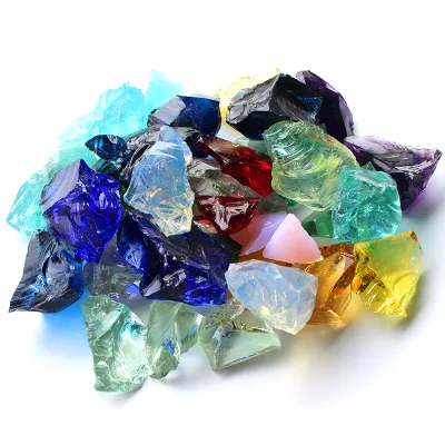 Wholesale Colorful Rock Stone Rose Quartz Amethyst Glass Rock Rough Stone for Decoration