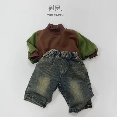 Wholesale 2023 Spring Casual Kids Jeans Pants Unisex