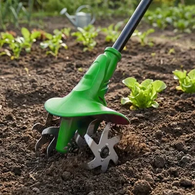 Gadget Agriculture Green Garden Hand Cultivator Farm Equipment/Mini Rotary Tiller Electric Cordless Handheld Push Tiller