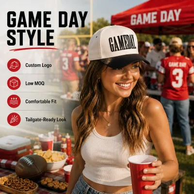 Custom Game Day Embroidered Baseball Cap Vintage Two Tone Snapback Hat For Sports Team Event Fan Club