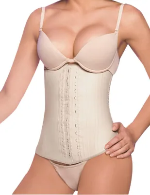 Ebay Top Designs Plus Size 25 Steel Bones Women Latex Shapewear Cincher Vest 3 Hook and Eye Waist Trainer