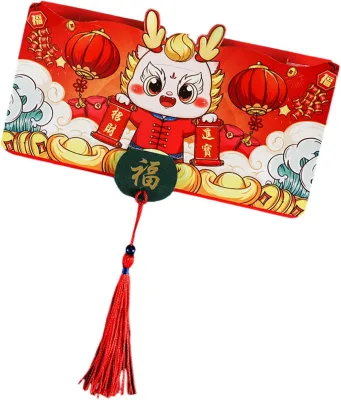 Chinese New Year 2024, Red Envelopes, Dragon Hong Bao, New Year Gifts, Red Packet, Money Packets for Celebration