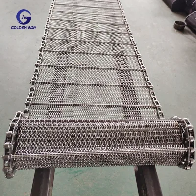 Balanced Woven Conveyor Belt with Diamond Hole for Sale Stainless Steel Oven Food Processing High Quality Durable