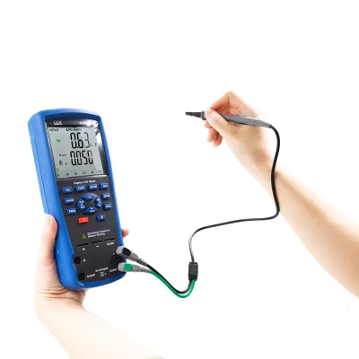 LCR Meter 10kHz/100KHZ Portable Handheld Digital Bridge Tester Resistance Inductance Capacitance High Accuracy 0.001