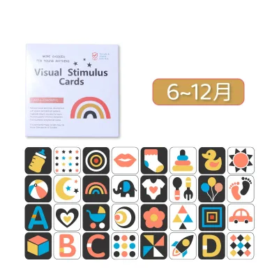 Best Selling Plastic Flash Cards for Newborn Brain Development High Contrast Visual Stimulation for Toddlers 0-3-6-12-36 Months
