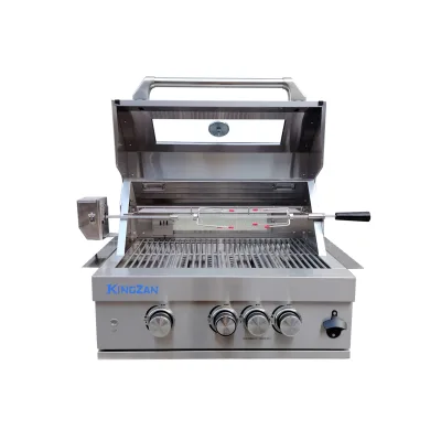 Wholesale Customizable 4-Burner Gas Carbon Dual Purpose Countertop BBQ Grill Built-In Design