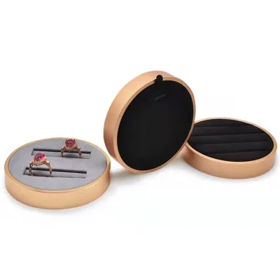 High Quality Simple Stackable Metal Velvet Trays for Displaying Jewelry such as Pendant Necklace Ring Earrings Accessories