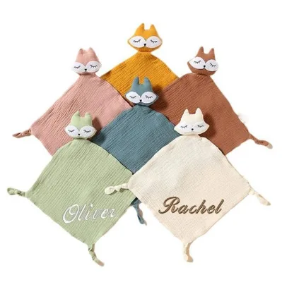 Organic Cotton Animal Baby Cuddle Comforter Eco-Friendly Northern European Style All-Season Sleeping Blanket